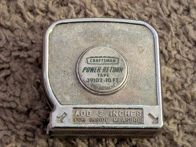 Vintage Craftsman #39102 USA 10 Ft Power Return Tape Measure  - Image 1 of 4