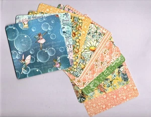 Graphic45 FAIRIE WINGS (10pk) HANDMADE 4x4 POCKET PAGE CARDS Double-Sided - Picture 1 of 4