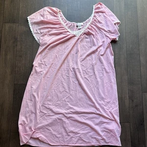 Shadowline short Nightgown flutter sleeve size and Lace Detailing 1x Style - Picture 1 of 5