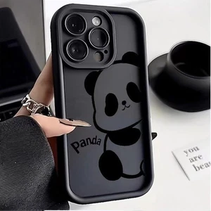 Case For iPhone 16 Pro Max 15 14 13 12 Mini 11 XR XS 8 7 Cute Panda Phone Cover - Picture 1 of 8