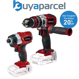 Einhell 18v Power X Change 18V Brushless Combi Hammer Drill + Impact Driver Bare - Picture 1 of 21