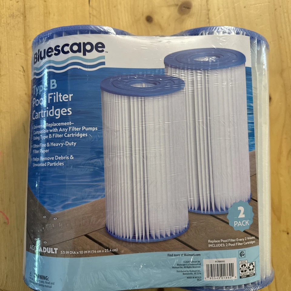 Cartucho de filtro de repuesto universal 10”H x 5,5”D apto B tipo 2 paquete AbovePool Foto 1 de 4