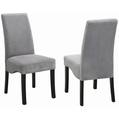 Coaster Stanton Upholstered Dining Side Chair in Gray and Black (Set of 2) - Image 1 of 3