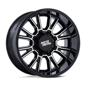 18x9 Moto Metal MO810 Legacy Gloss Black Machined Wheel 6x135/6x5.5 (1mm) - Picture 1 of 5