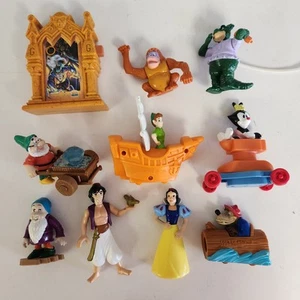 Vintage Disney McDonald's  Burger King Toy Lot Snow White Peter Pan Aladin  - Picture 1 of 24