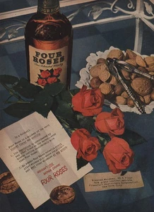 1950 Four Roses Whiskey: In a Nutshell Vintage Print Ad - Picture 1 of 1