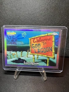 2025 Topps Cromo Bob Esponja Pantalones Cuadrados 25th Goo Lagoon #42 Refractor - Imagen 1 de 2
