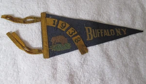 Bandiera pennant vintage anni '30 Buffalo N.Y New York 1938 - Foto 1 di 11