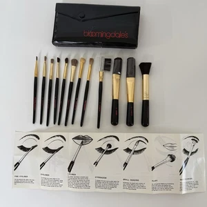 VTG 12pzs bloomingdale’s Professional Makeup Brush Set: Make up brushes with Bag - Picture 1 of 5