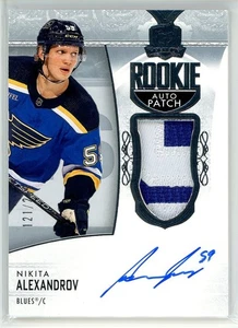 2022-23 UD THE CUP NIKITA ALEXANDROV ROOKIE PATCH AUTO #/249 RC RPA G20 - Picture 1 of 2