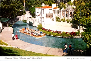 Vintage Postcard- Arneson River Theater And River Walk,San Antonio Texas, Unpost - Picture 1 of 2