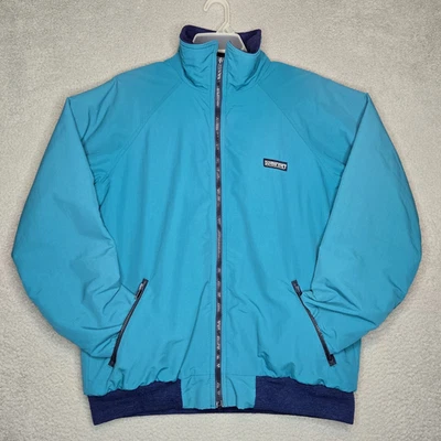 VTG Lands End The Squall Full Zip Jacket Men's Large Tall - Teal Blue - Made USA - Image 1 of 4