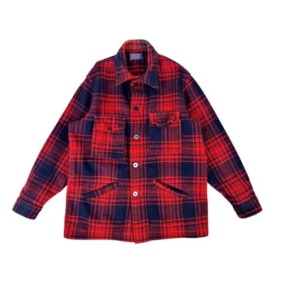Chaqueta de Campo Pendleton Mackinaw Cruiser De Colección Roja Azul A Cuadros Para Hombre Talla M/L Foto 1 de 4