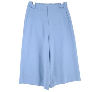 Suistudio Women Shorts Blue Wool Silk Long Formal Office Rq6 Size 40 W33 - Picture 1 of 9