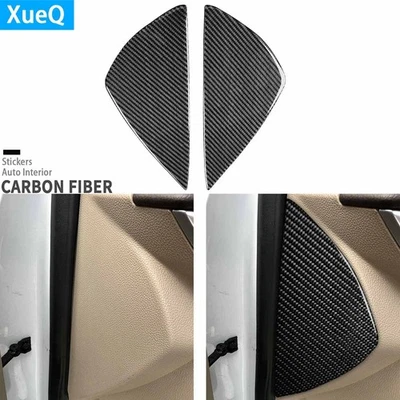 Cubierta de ranura de panel lateral de fibra de carbono real para Cadillac XTS 2013-19 Foto 1 de 4