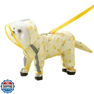 Waterproof Dog Raincoat,Full Coverage 4 Legs Dog Rain Jacket for  - Picture 1 of 5