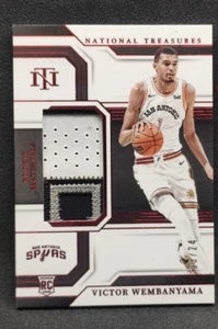 2023-24 NATIONAL TREASURES Victor Wembanyama Rookie MATERIALS Red Patch /24 - Picture 1 of 2