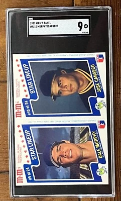 1987 M&M Jose Canseco Dale Murphy SGC 9 - Image 1 of 2