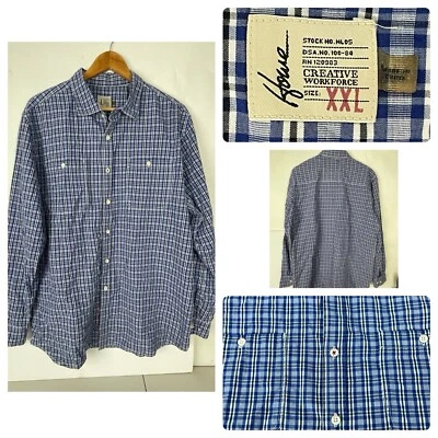 Howe Creative Workforce Long Sleeve Button Up Collared Shirt Blue Size XXL - Image 1 of 4