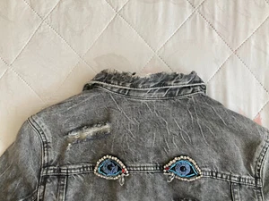H&M Jeans Jacke schwarz / anthrazit Gr. 38 M 13,-€ - Bild 1 von 9