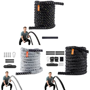 VEVOR Battle Rope 1.5" 40/30 Ft Gym Workout Strength Training Exercise Fitness - Imagen 1 de 50