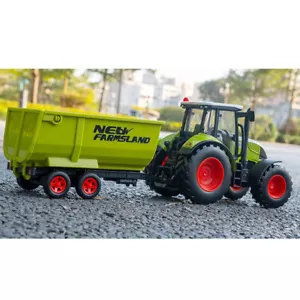 1:32 Farm Tractor Toys for Boys Trailer with Dump Diecast Toy Tractors Gifts - Picture 1 of 6