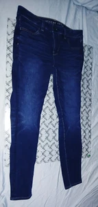 Jeans American Eagle donna taglia 6 denim lavaggio scuro - spedizione stesso giorno lavorativo - Foto 1 di 6