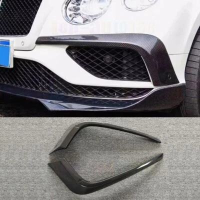 Cuchillo de viento para cejas parachoques delantero de fibra de carbono para Bentley Continental GT 2016-18 Foto 1 de 4