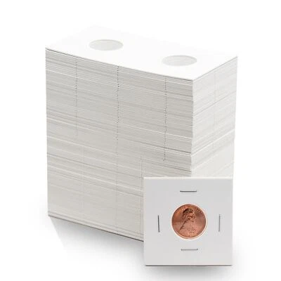 1000 Coin Shield Penny 2x2 Coin Flips Cardboard Mylar Coin Holders Bulk 1 Cent - Image 1 of 4