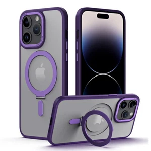 For iPhone 16 Pro Max 15 14 13 12 Hybird Case Cover With Hidden Magnetic Stand - Picture 1 of 21