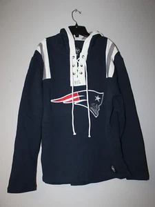 New NFL New England Patriots old time style mid weight cotton hoodie men's L - Picture 1 of 4
