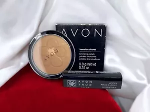 Avon Hawaiian Shores Bronzing Petals + Avon True Color Lipstick *LAVA LOVE* Set - Picture 1 of 17
