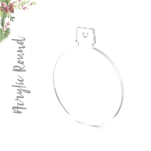 25 ADORNOS ACRÍLICOS NAVIDAD BLANCO REDONDO 1/8" GRUESO (SELECCIONA TALLA Y COLOR)  - Imagen 1 de 12