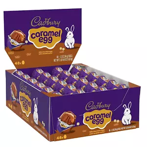 CADBURY Milk Chocolate with Caramel Center Eggs Candy, Bulk Easter, 1.2 Oz Packs - Picture 1 of 11