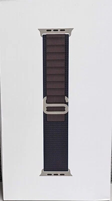 Genuine Apple Watch Band Alpine Loop (49mm) Indigo - Large (Fits 165mm-210mm)