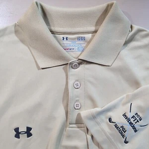 Polo grande Under Armour suelto de golf Heat Gear amarillo pálido para hombre PGA National T16 - Imagen 1 de 8