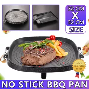 Bandeja antiadherente para parrilla de barbacoa estufa barbacoa plato caliente para cocinar jardín al aire libre - Imagen 1 de 20