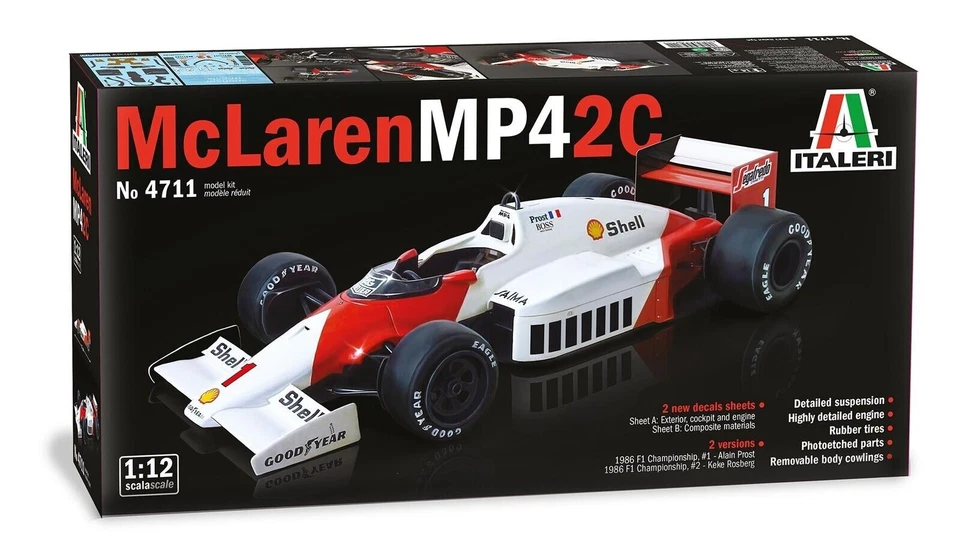 ITALERI 1:12 KIT IN PLASTICA  AUTO MCLAREN MP42C 37 CM ART 4711 - Immagine 1 di 1