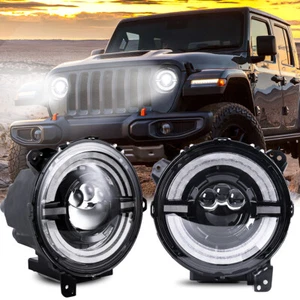 Faros Ture 9" más nuevos 2024 para Jeep Wrangler JL Gladiator 2018-2024 con halo - Imagen 1 de 12