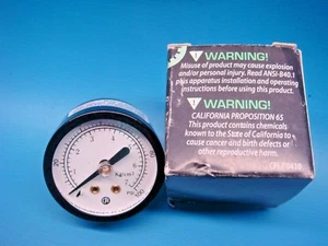 (1) CONTINENTAL PRECISION INSTRUMENT 05-020-171 0-100PSI GAUGE BLACK BACK MOUNT - Picture 1 of 6