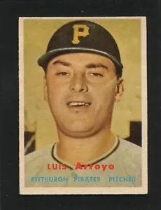 #394 LUIS ARROYO, Pirates RC - 1957 Topps: EX-MT, o/c, ottimo colore, messa a fuoco 220327 - Foto 1 di 3