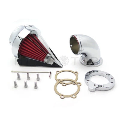 Spike Air Cleaner Filter Kits For Harley S&S Custom Cv Evo Xl Sportster Chrome - Image 1 of 4