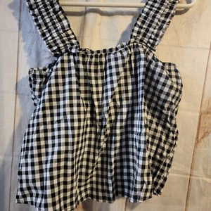 P. New Women's Time and Tru Ruffle Strap Top, Size S (4-6), Color Multicolor - Picture 1 of 9