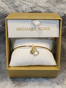 Michael Kors Signature Paved Heart Bangle Bracelet NWT $109 - Picture 1 of 2