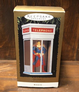 Hallmark Ornament Superman Telefonzelle 1995 Lichtbewegung funktioniert Urlaub - Bild 1 von 4