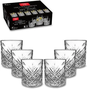 Set di 6 Bicchieri Old Fashioned Vetro per Gin Tonic, Cocktail, Vino, 33cl - Imagen 1 de 1