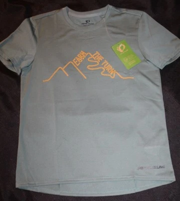 New PEARL IZUMI kids green biking Jr Summit jersey shirt Size medium - Image 1 of 2