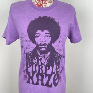T-shirt donna JIMI HENDRIX Rock n Roll PURPLE HAZE anni 60 70 band musicista taglia S - Foto 1 di 8