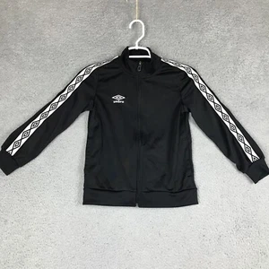 Umbro Boys Full Zip Long Sleeve Mock Neck Black Track Jacket Size S 6/7 - Picture 1 of 6