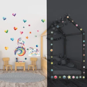Wandtattoo Wandaufkleber für ein Kinderzimmer Einhorn Unicorn - Bild 1 von 20